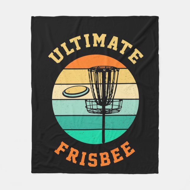 Ultimate Frisbee Disc Golf Fleecedecke (Vorderseite)