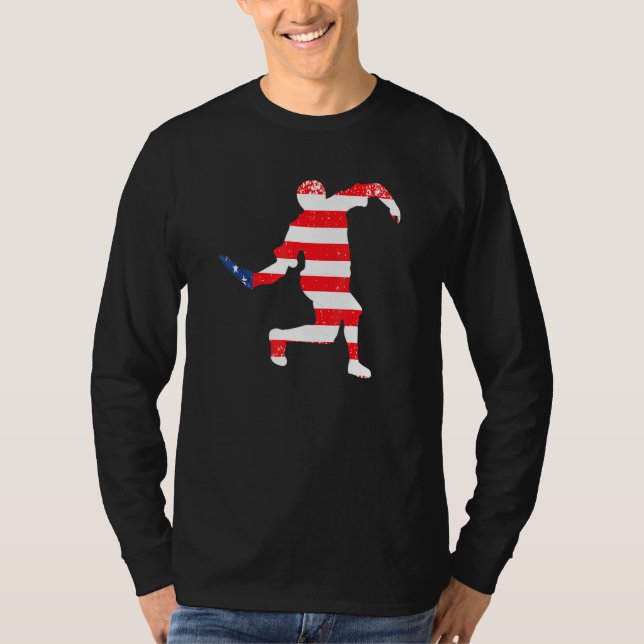 Ultimate Frisbee Disk Golf Player Grunge American T-Shirt (Vorderseite)