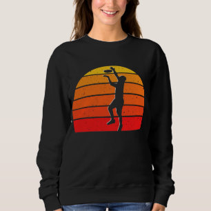 Ultimate Frisbee Disk Player Vintag Sunset Colors Sweatshirt