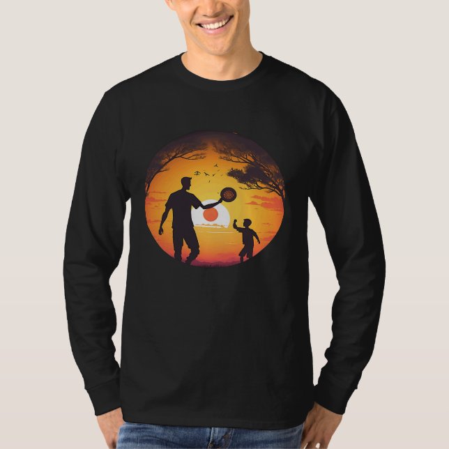 Ultimate Frisbee Fans Father and Son Playing Frisb T-Shirt (Vorderseite)