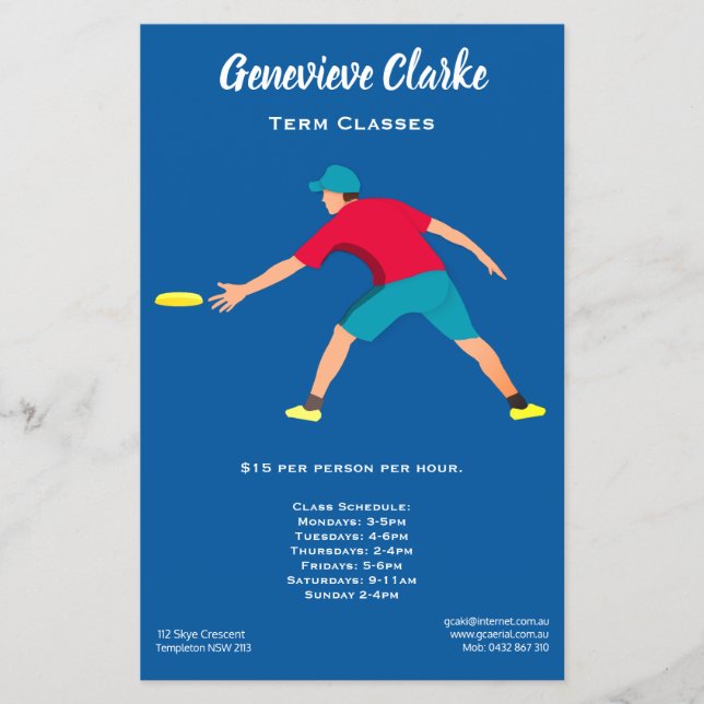 Ultimate Frisbee Flyer (Vorne)