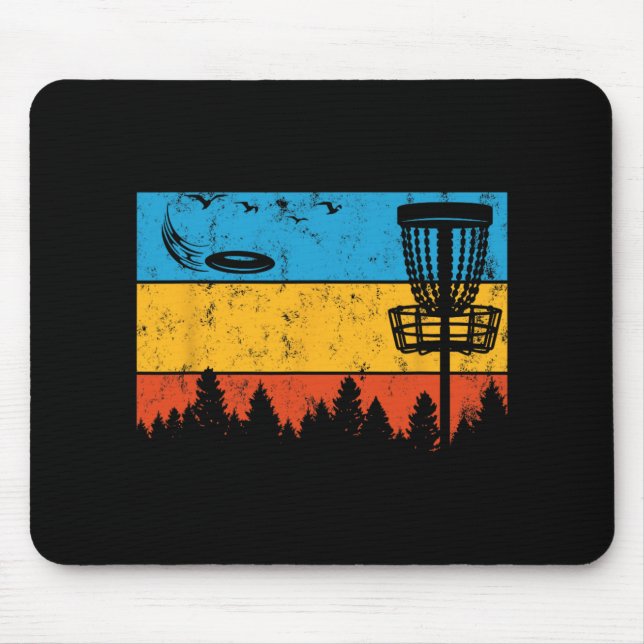 Ultimate-Frisbee-Frolf-Disc-Golf-Spieler fliegende Mousepad (Vorne)