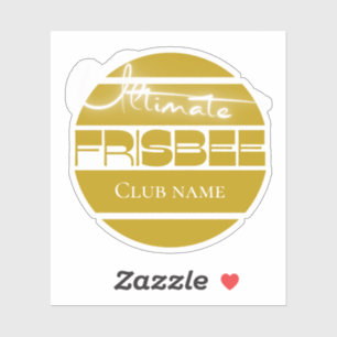 Ultimate Frisbee gelb Custom-Cut Vinyl Sticker