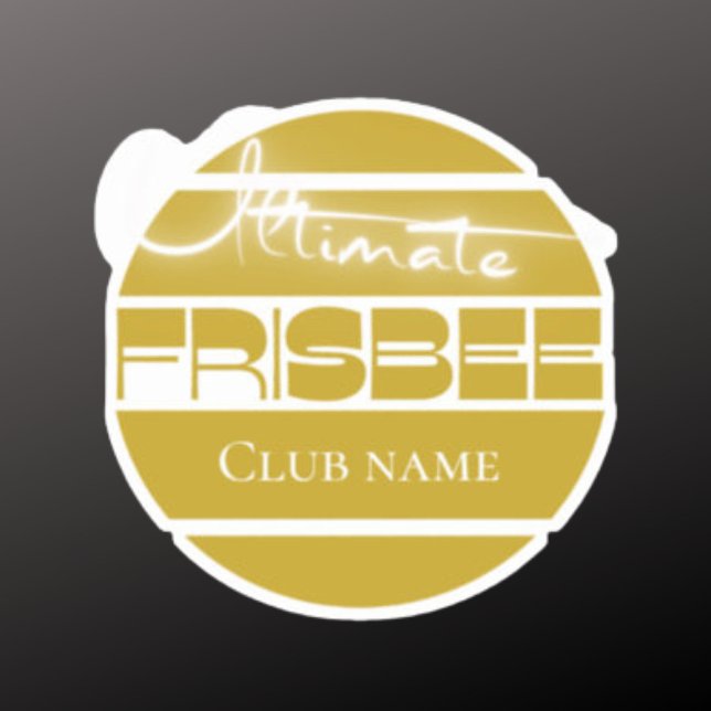 Ultimate Frisbee gelb Custom-Cut Vinyl Sticker (Von Creator hochgeladen)