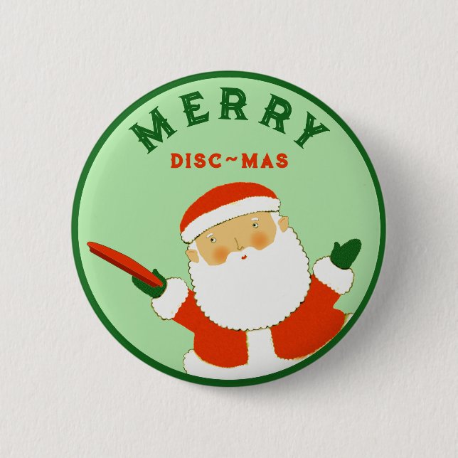 Ultimate Frisbee Holiday Kleine Geschenke Button (Vorderseite)