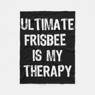 Ultimate Frisbee ist meine Therapie Lustiges Gesch Fleecedecke