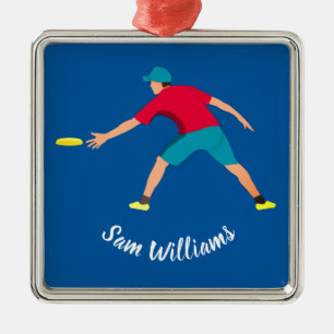 Ultimate Frisbee Ornament Aus Metall