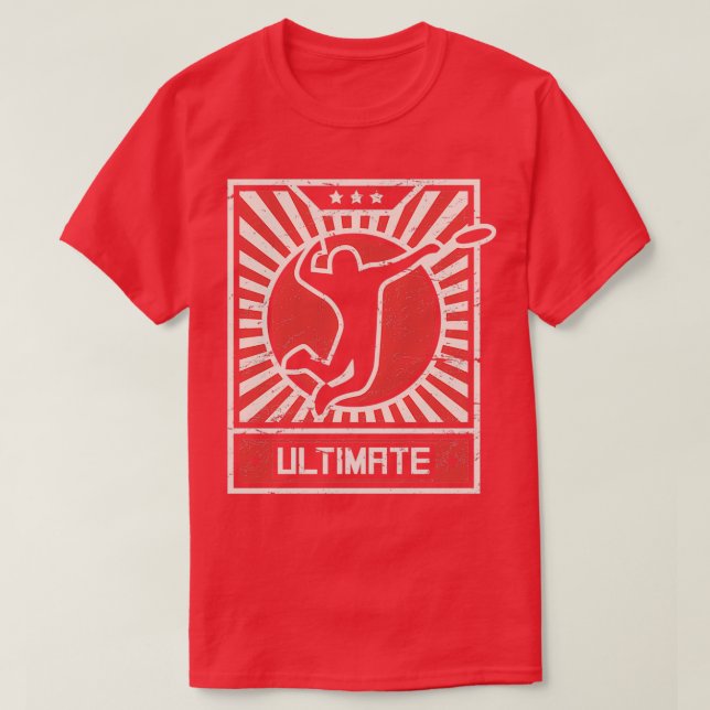 ULTIMATE Frisbee Propaganda Poster T-Shirt (Design vorne)