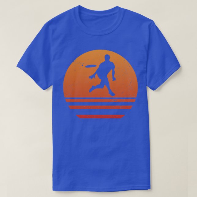Ultimate Frisbee Retro Sun Sunset T-Shirt (Design vorne)