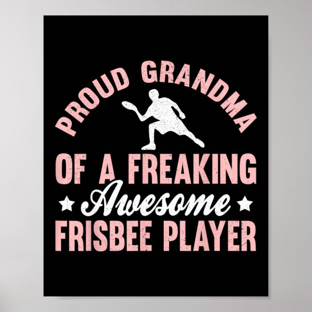 Ultimate-Frisbee-Spieler Disc Golf Oma  Poster (Vorne)