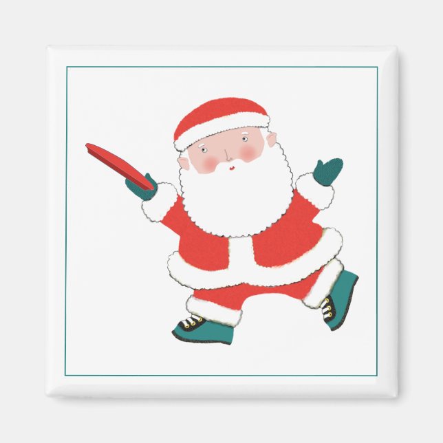 Ultimate-Frisbee-Spieler-Weihnachtsstrumpf-Füllung Magnet (Vorne)