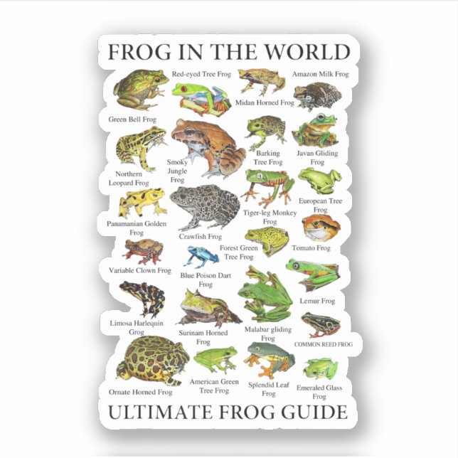 Ultimate Frog Guide Funny Frog Lover Frog Eigentüm Aufkleber (Vorderseite)