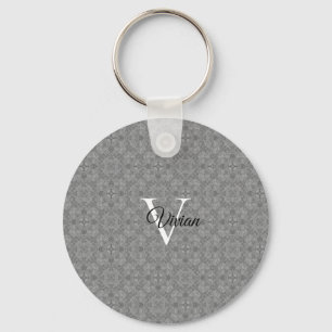 Ultimate Gray Monogram Schlüsselanhänger