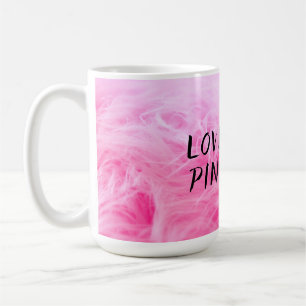 Ultimate Hot Pink Fuzzy Imitate Fur Kaffeetasse