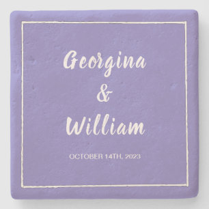 Ultimate Mauve Wedding Bride & Groom Elegante Steinuntersetzer