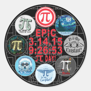 Ultimate Memorial for Epic Pi Day Runder Aufkleber