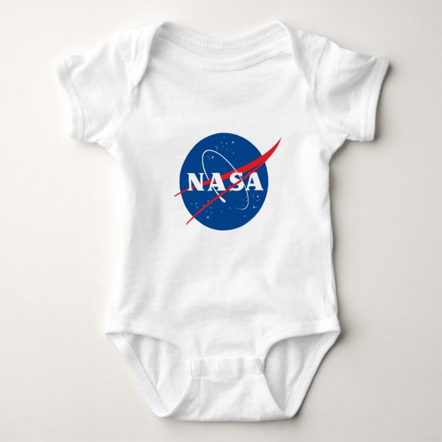 Ultimate NASA Logo Rocket White Baby Strampler (Vorderseite)