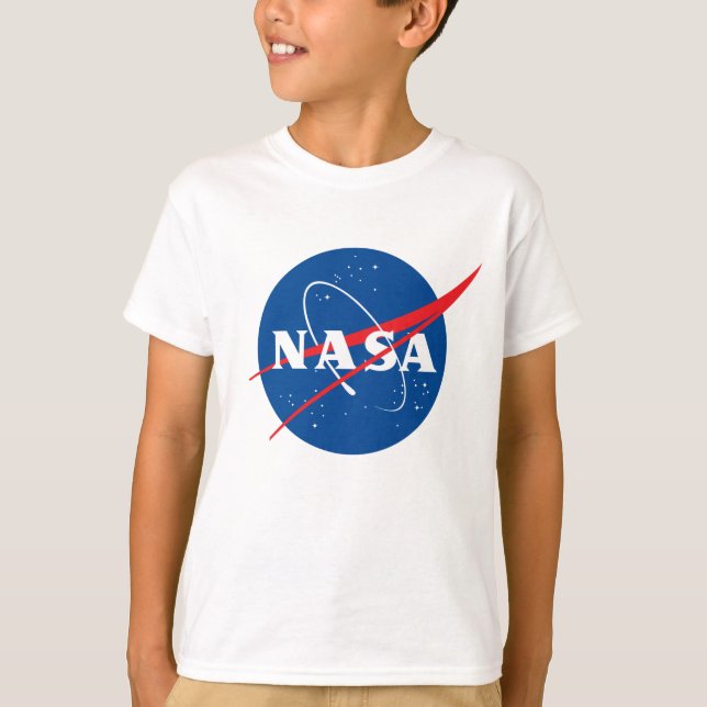 Ultimate NASA Logo Rocket White Cotton Kids" T-Shirt (Vorderseite)
