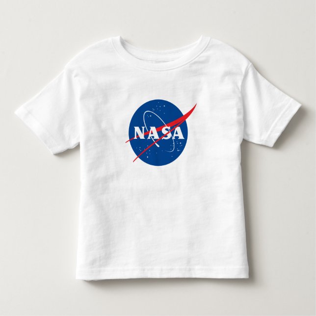 Ultimate NASA Logo Rocket White Soft Cotton Kleinkind T-shirt (Vorderseite)