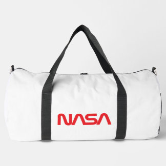 Ultimate NASA Logotype Rocket White Duffle Bag