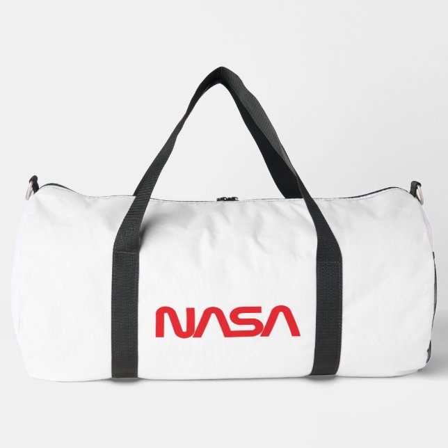 Ultimate NASA Logotype Rocket White Duffle Bag (Vorderseite)