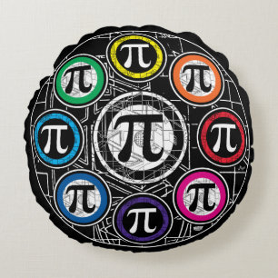 Ultimate Pi Symbol Rundpilz Rundes Kissen