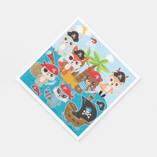 Ultimate Pirate Party Pirate Napkins Serviette (Ecke)