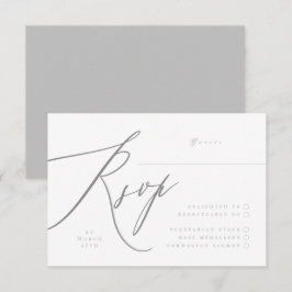 Ultimate Simple Light Grau White Moderner Handtyp RSVP Karte