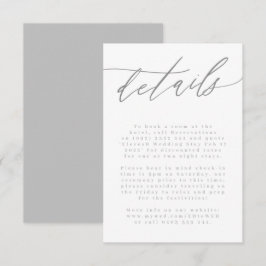 Ultimate Simple Light Grau White Moderner Handtyp RSVP Karte