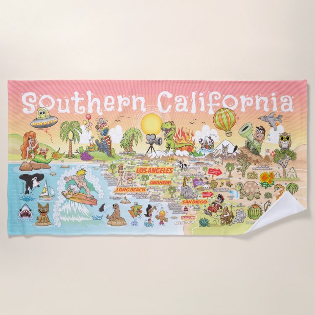 Ultimate SoCal Sunset Beach Handtuch (Vorderseite)