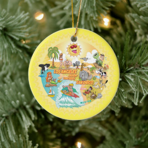 Ultimate Sunny California Runde Keramik Keramik Ornament