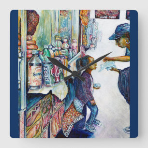 Ultimately Produces Hope Quadratische Wanduhr