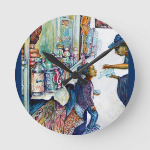 Ultimately Produces Hope Runde Wanduhr