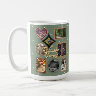 Ultimative 12-Foto-Familien-Retro-Rahmen-Collage Kaffeetasse