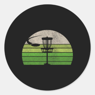 Ultimative Frisbee Disc Golf T-Shirts für Männer C Runder Aufkleber