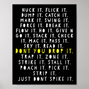 Ultimative Frisbee-Spielsprache Frowler Disc Golf Poster