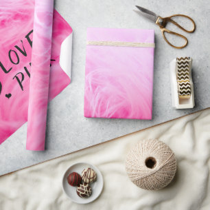 Ultimative Hot Pink Fuzzy Imitate Fur Geschenkpapier