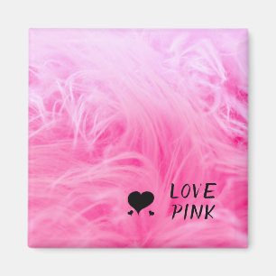 Ultimative Hot Pink Fuzzy Imitate Fur Magnet
