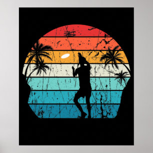 Ultimativer Frisbee-Scheiben-Spieler Vintage Somme Poster