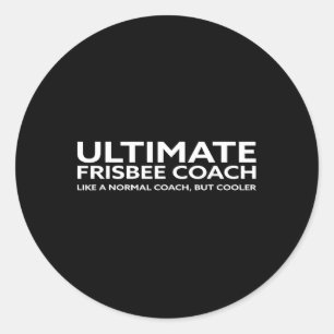 Ultimativer Frisbee-Spieler Trainer Disc Golf Männ Runder Aufkleber