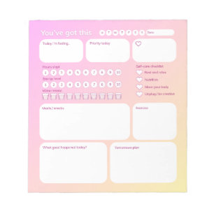 Ultimativer Wellness-Planer Notizbuch Notizblock