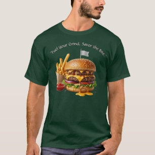 Ultimatives Double Cheeseburger & Fritten Grafik T T-Shirt