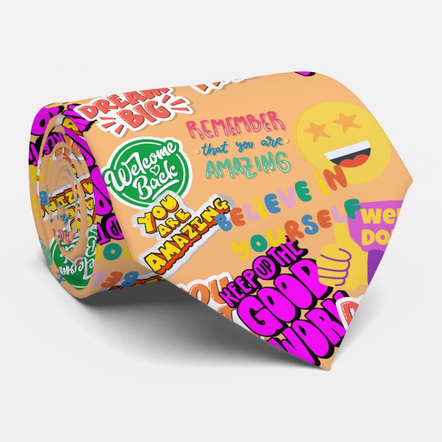 Ultimatives Ermutigungs-Collage Krawatte (Gerollt)