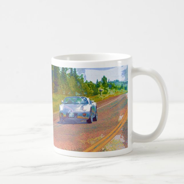 Ultra Cool Super Fast Silver Sportwagen Kaffeetasse (Rechts)