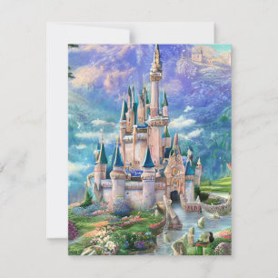 Ultra Detailierte Whimsical Fairytale Castle Tript Feiertagskarte