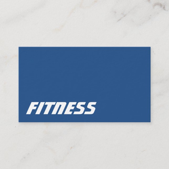 Ultra-Dick Blue Gray Fitness Sport Business Card Visitenkarte (Vorderseite)