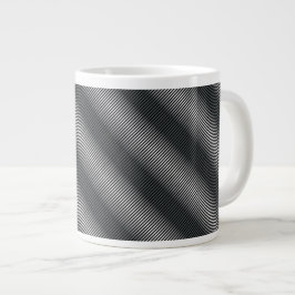 Ultra dünne schwarz-weiße Gradationslinien Jumbo-Tasse