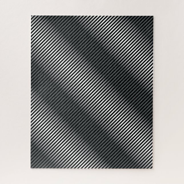 Ultra dünne schwarz-weiße Gradationslinien Puzzle (Vertikal)