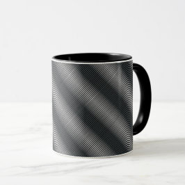 Ultra dünne schwarz-weiße Gradationslinien Tasse