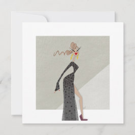 Ultra Femme Glam Fashion Art Card Einladung